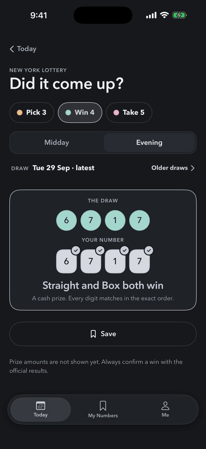 Check a ticket: the draw, your numbers and the result